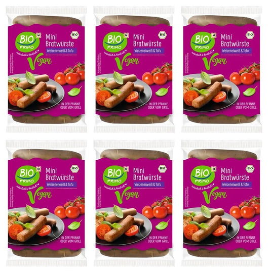 6 x 250g | BIO PRIMO Bio Vegane Mini Bratwürste